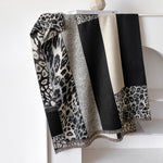 Load image into Gallery viewer, Leopard Faux Cashmere Scarf Women Warm Poly Cape M5A328