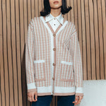 Load image into Gallery viewer, Houndstooth V-Neck Cardigan Women Multiple Colors N5A535