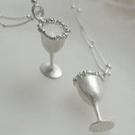Load image into Gallery viewer, Sterling Silver Sugar Cubes Cup Pendant Necklace N6A159