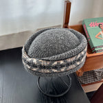 Load image into Gallery viewer, Fair Isle Jacquard Pillbox Hat Knit Cap Women N6G211
