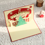 Load image into Gallery viewer, Handmade 3D Red Christmas Tree Pop Up Card N6K304