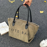 Load image into Gallery viewer, Large Capacity Corduroy Tote Bag Women S5P717