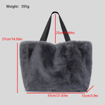 Load image into Gallery viewer, Faux Mink Tote Bag Women Large Shoulder Handbag S5P810