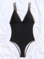 Load image into Gallery viewer, Black Conservative One Piece Swimsuit Women N6A073