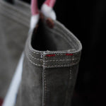 Load image into Gallery viewer, Grey Canvas Tote Bag Women Medium Shoulder Hand S5P801