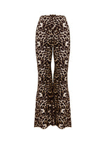 Load image into Gallery viewer, Animal Print Flare Pants Women Bootcut Stretchy Knit N5A696