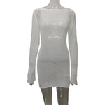 Load image into Gallery viewer, Sexy Knit Hollow Out Beach Cover Up Dress Women N6A059