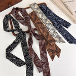 Load image into Gallery viewer, Vintage Paisley Long Narrow Scarf Necktie Women N6G236
