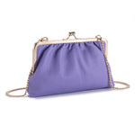 Load image into Gallery viewer, Women's Ruched Top-Grain Leather Evening Bag N6J221