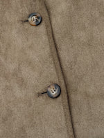 Load image into Gallery viewer, Suede Fleece Jacket Women Brown Sherpa Lined Coat N5A775