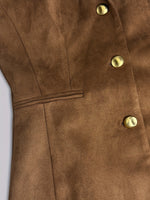 Load image into Gallery viewer, Suede Texture French Button Long Sleeve Blazer Women N6G294