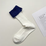 Load image into Gallery viewer, Contrast Stripe Stackable Socks Women Style M5A014