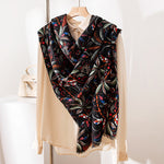 Load image into Gallery viewer, Palm Pattern Faux Cashmere Wrap M5A218