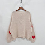 Load image into Gallery viewer, Heart Embroidery Tie Front Cardigan Women N5A847