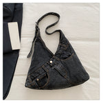Load image into Gallery viewer, Women's Large Denim Tote Shoulder Handbag N6J201