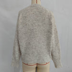 Load image into Gallery viewer, Bow Jacquard Knit Sweater Women Round Neck Loose Fit N5A844
