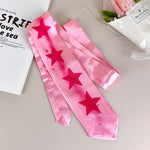 Load image into Gallery viewer, Dopamine Star Print Satin Tie Scarf Multi-Use Necktie N6G235