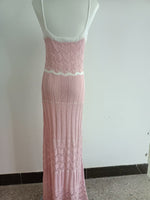 Load image into Gallery viewer, Long Spaghetti Strap Color Block Vacation Dress Women N6A054