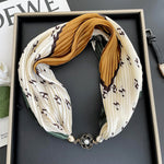 Load image into Gallery viewer, Women's Polyester Printed Scarf Necklace N6J109
