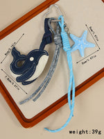 Load image into Gallery viewer, Cute Whale Luxe Leather Bag Charm Keychain Women S5P931