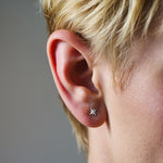 Load image into Gallery viewer, Octagram Zirconia Studs S925 Gold Plated S5P133