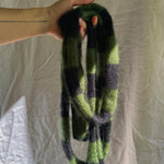 Load image into Gallery viewer, Mohair Blend Long Loop Scarf Striped Pattern M5A082