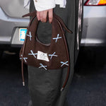 Load image into Gallery viewer, Embroidery Bow Tote Bag Women Boho Shoulder S5P813