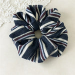 Load image into Gallery viewer, Striped Knit Scrunchy Women Lazy Day Relaxed Hair Tie S5P784