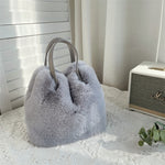 Load image into Gallery viewer, Bucket Tote Bag Women Large Capacity Faux Rabbit Fur S5P734