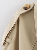 Load image into Gallery viewer, Short Trench Coat Belted Lapel Jacket Buckle Detail N6A148