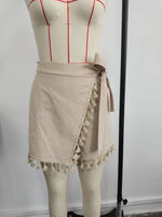 Load image into Gallery viewer, Bohemian Fringe Tie Up High Waist Shorts Women N6A105