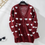 Load image into Gallery viewer, Terry Embroidery Sweetheart Cardigan Women N5A729