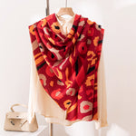 Load image into Gallery viewer, Faux Cashmere Floral Wrap M5A147