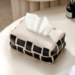 Load image into Gallery viewer, Checkerboard Leather Woven Tissue Box S5P690