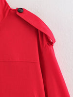 Load image into Gallery viewer, Loose Zip Cotton Linen Trench Coat Flap Pocket Women N6G169
