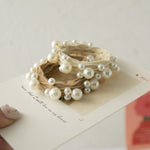 Load image into Gallery viewer, Soft Beaded Scrunchie High Ponytail Holder Women N6H183