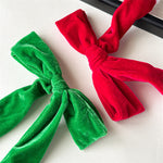 Load image into Gallery viewer, Christmas Velvet Trim Hair Clip with Pompom S5P632
