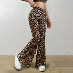 Load image into Gallery viewer, Animal Print Flare Pants Women Bootcut Stretchy Knit N5A696