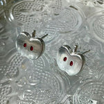 Load image into Gallery viewer, S925 Silver Apple Stud Earrings Women N6A161