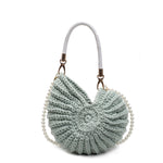 Load image into Gallery viewer, Handwoven Seashell Crossbody Bag Beach Crochet Tote N6F085