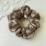 Load image into Gallery viewer, Plaid Knit Scrunchy Women Retro Lazy Style Hair Tie S5P771