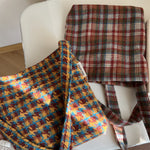 Load image into Gallery viewer, Retro Plaid Wool Crossbody Bag Women Small S5P644