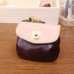 Load image into Gallery viewer, Two Tone Genuine Leather Coin Earphones Pouch N6B139