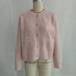 Load image into Gallery viewer, Floral Embroidered Cardigan Women Solid Color Knit N5A834