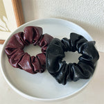 Load image into Gallery viewer, French Retro PU Leather Scrunchy Women S5P764