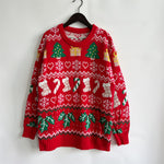 Load image into Gallery viewer, Christmas Stocking Snowflake Jacquard Sweater Women N5A657