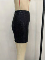 Load image into Gallery viewer, Sequin Bodycon High Waist Mini Skirt Women Sexy N6F225