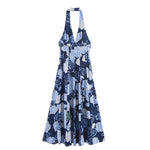 Load image into Gallery viewer, Fashion Vacation Printed Halter Midi Dress Women N6A037