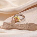Load image into Gallery viewer, Dopamine Square Ring Celestial Drip Enamel Adjustable S5P044