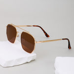 Load image into Gallery viewer, Retro Metal Double Bridge Square Sunglasses N6B221